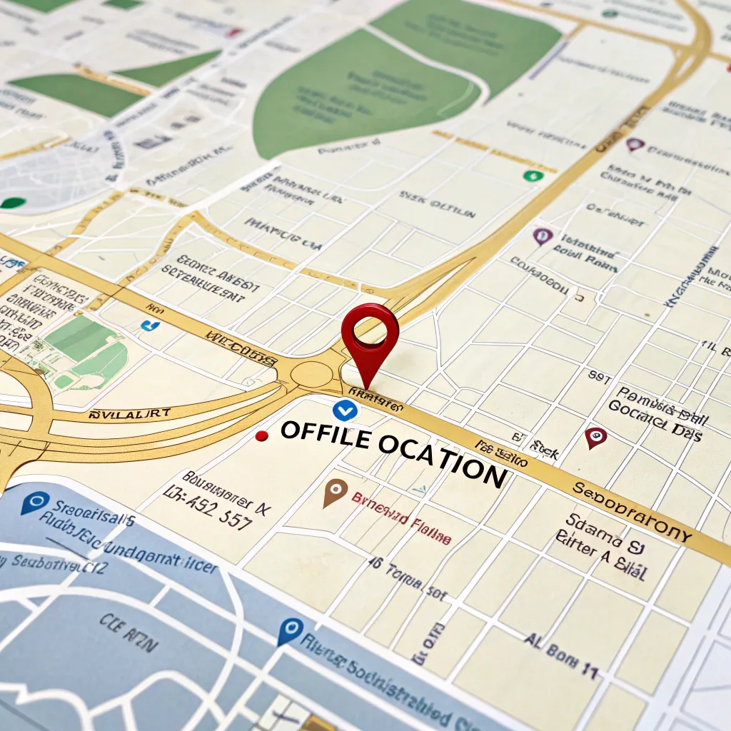 Office location on the map